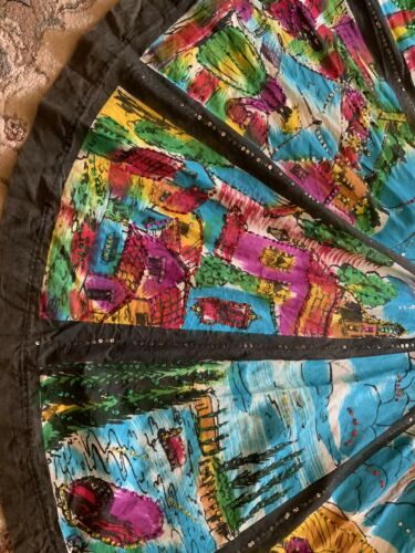 50s Mexican circle skirt Naitan Creaciones sequins hand painted Costume Folklori - Fresh Stock Dated December 2025