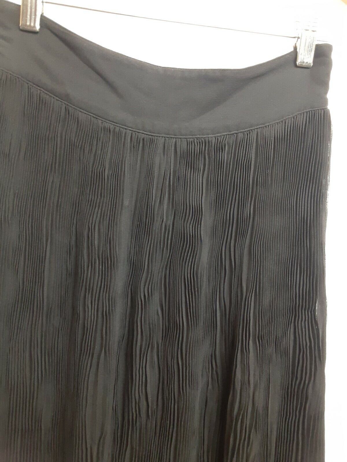 Vintage Lolita Lempicka Long Black Layered Mini Pleats Skirt Made In France 6 - Fresh Stock Dated March 2026