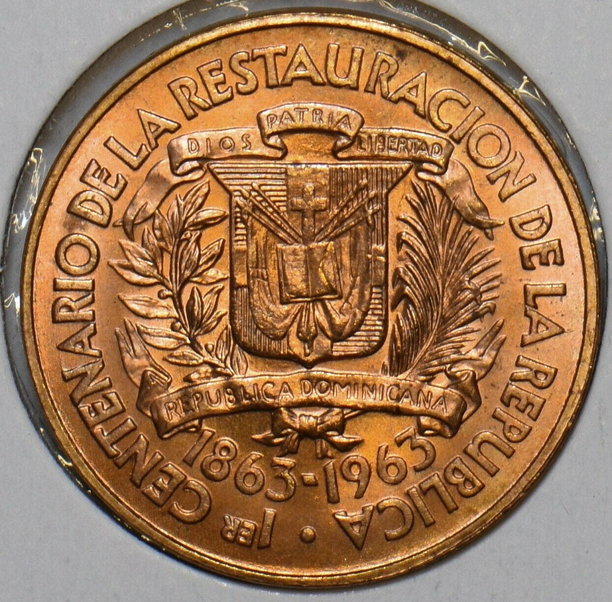 Dominican Republic 1963 Centavo 100th Anniversary Restoration 297622 combine shi - Fresh Stock Dated February 2026
