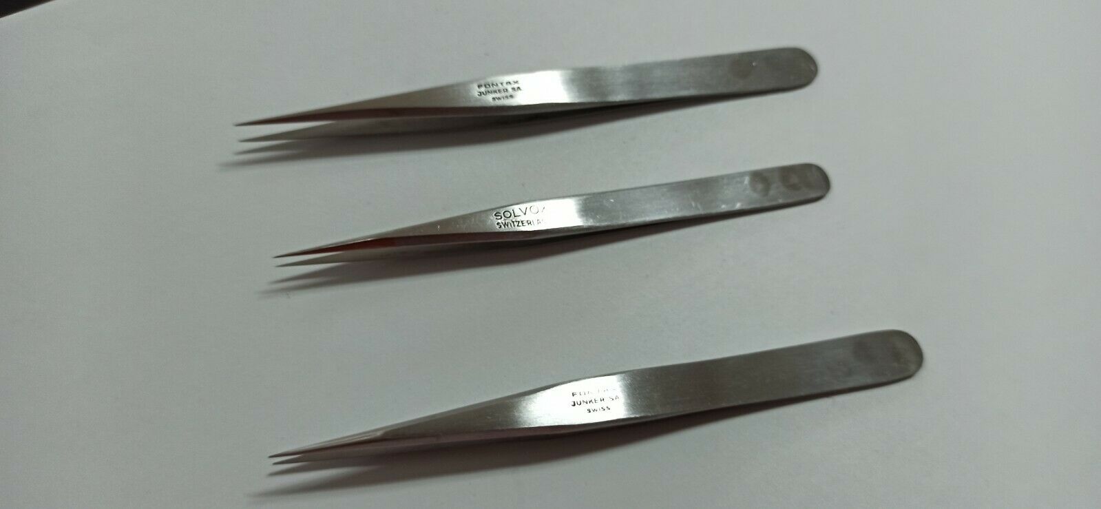 FONTAX JUNKERS Original  Tweezers swiss  no.P, S ,3CNew ,3pcs. - Fresh Stock Dated February 2026