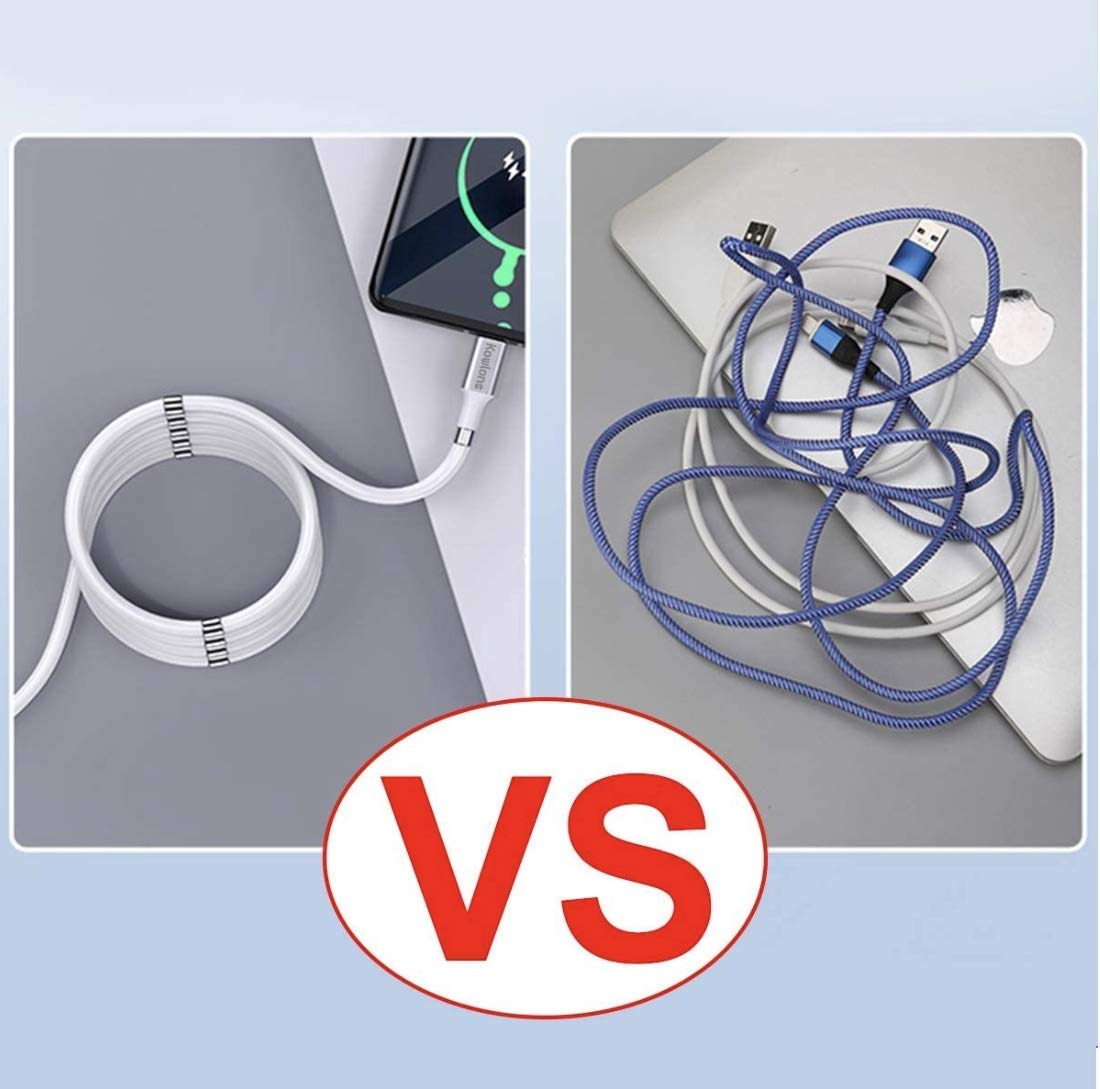 New Magnetic Charging Cable Usb-Lighting New Winding nology Very Organized 3Ft L - Fresh Stock Dated February 2026