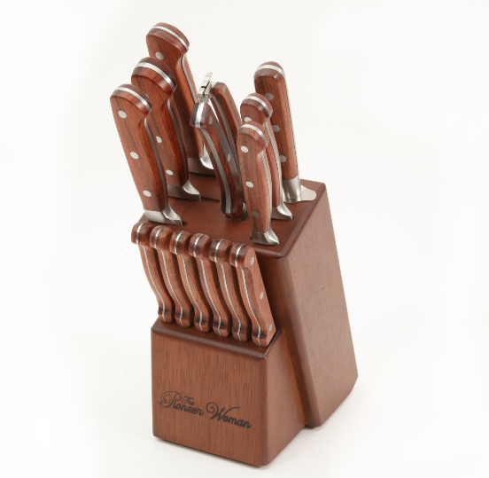 14-Piece Knife Cutlery Set with Wood Block Frontier Collection, Red Rosewood NEW - Fresh Stock Dated December 2025