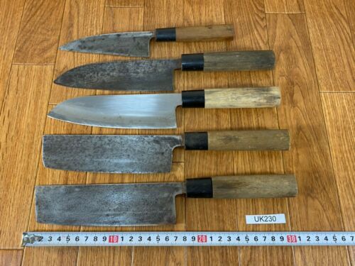 Japanese Chef's Kitchen Knife Set 9 Piece DEBA NAKIRI SANTOKU from Japan UK230 - Fresh Stock Dated February 2026
