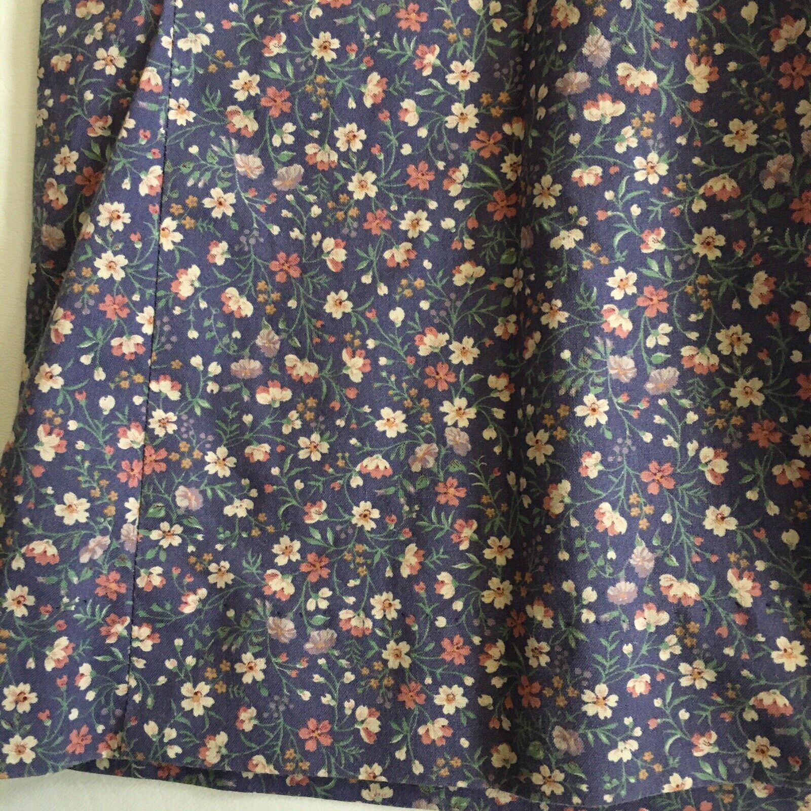 Vtg Homemade Skirt Midi Pocket Floral Cottagecore Peasant Waist 27” M - Fresh Stock Dated March 2026
