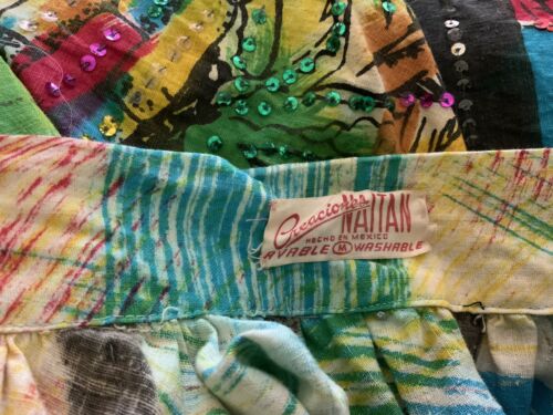 50s Mexican circle skirt Naitan Creaciones sequins hand painted Costume Folklori - Fresh Stock Dated December 2025