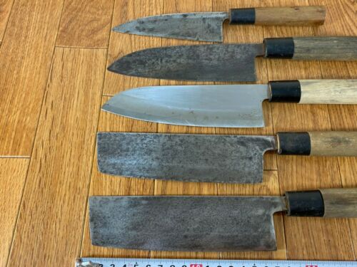 Japanese Chef's Kitchen Knife Set 9 Piece DEBA NAKIRI SANTOKU from Japan UK230 - Fresh Stock Dated February 2026