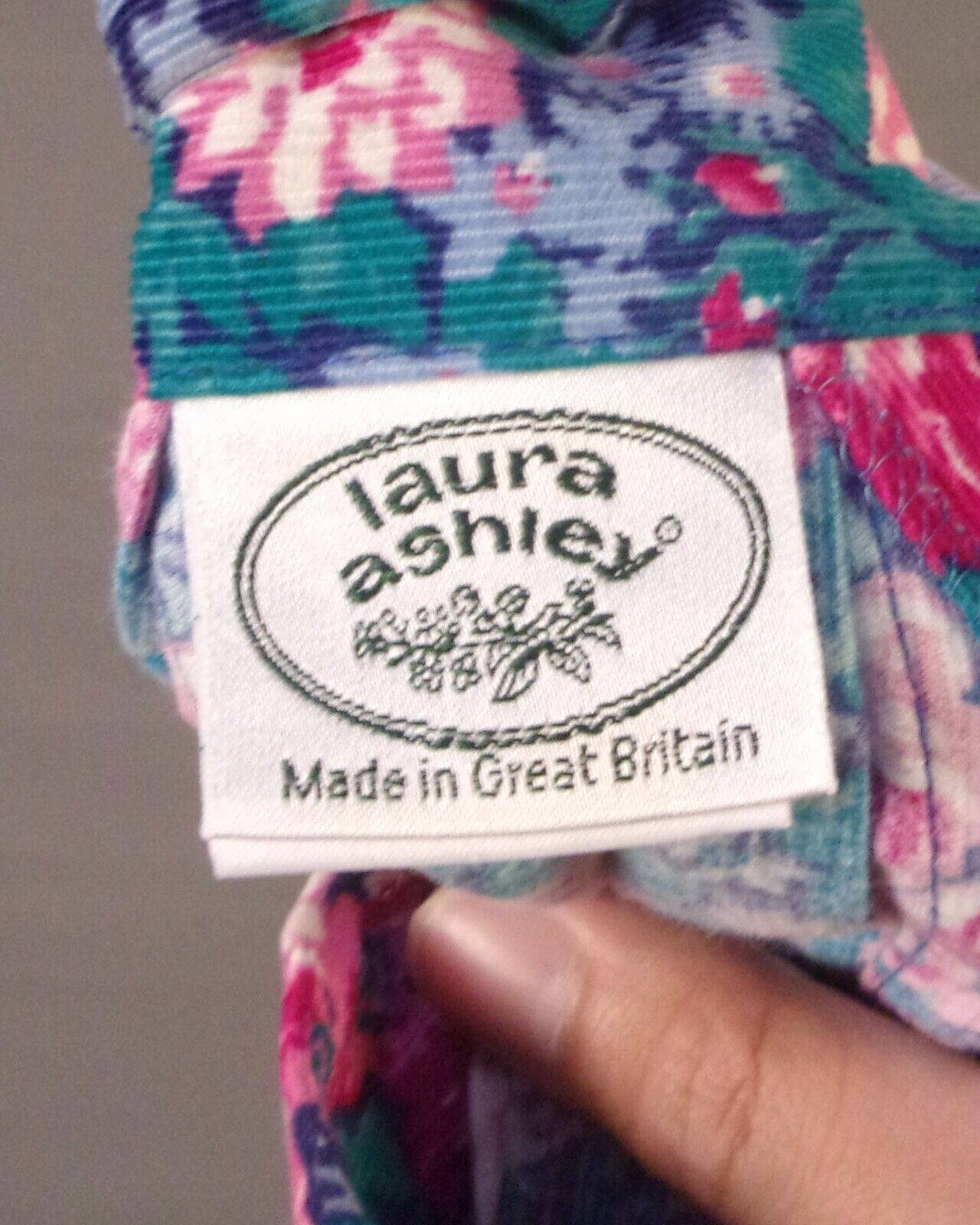 vintage Laura Ashley GB Pleated Floral Corduroy A-Line Skirt Fine cottagecore 8 - Fresh Stock Dated March 2026