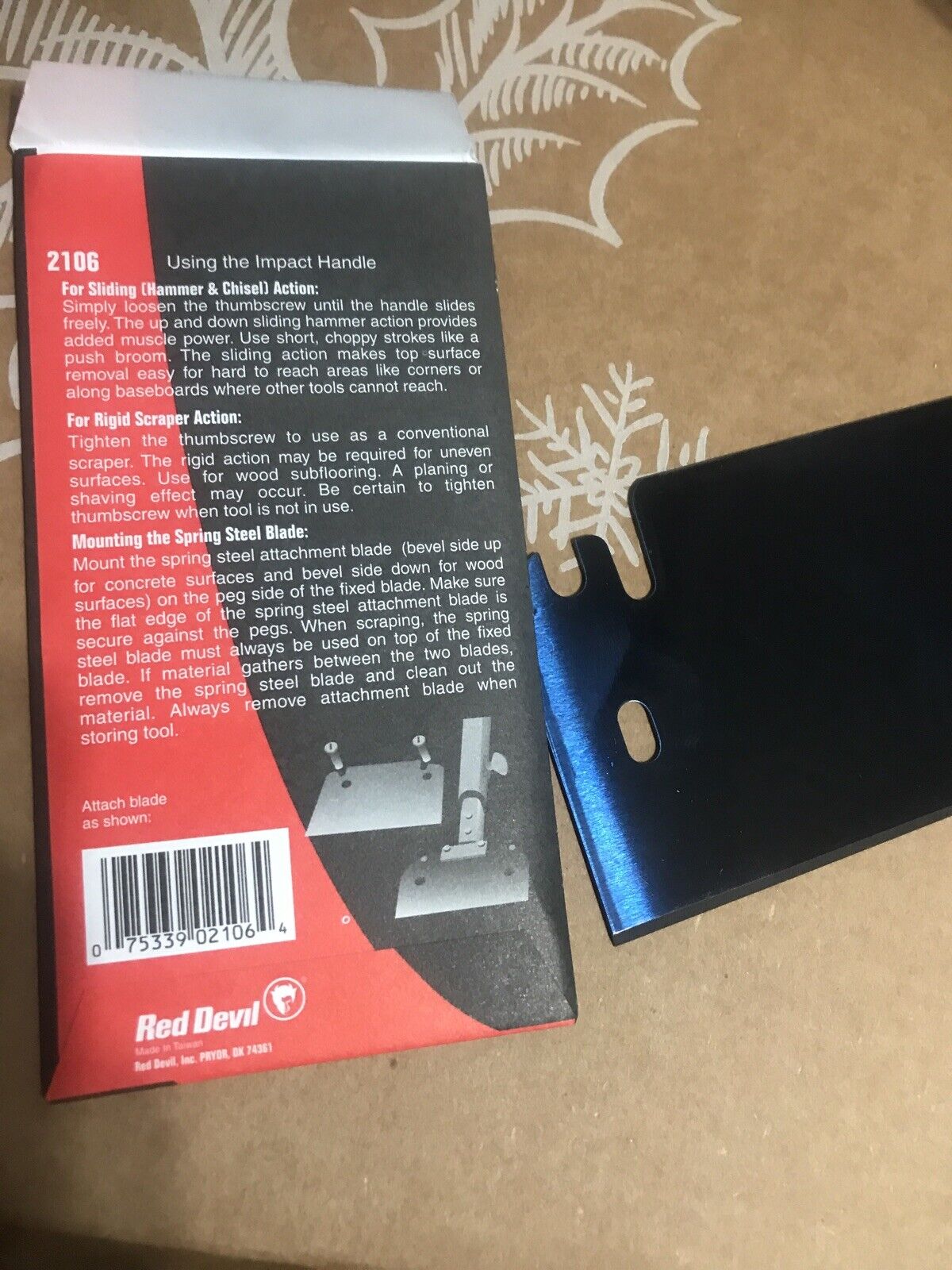 LOT OF 3 NEW RED DEVIL Floor SLAM SCRAPER REPLACEMENT BLADES 2106 Free Ship - Fresh Stock Dated February 2026