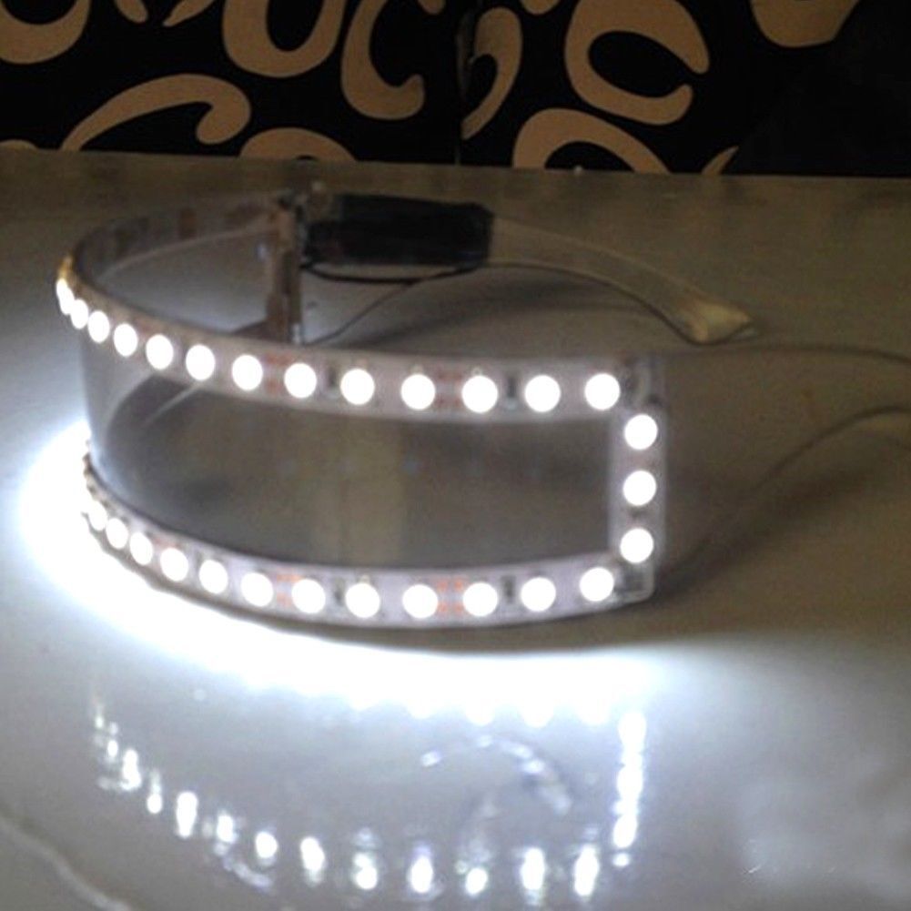 Blinking Led Shutter Shade Light Up Glasses Glow Flash Rave Party Club nightclub - Fresh Stock Dated February 2026