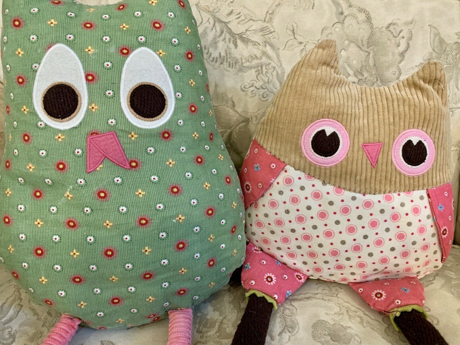 Pottery Barn Kids Hayley Brooke Owls Plush Lot Of 2 - Joy & Penny - EUC - Fresh Stock Dated December 2025