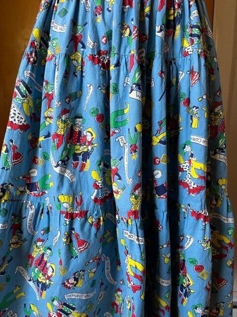 Vintage Handmade Square Dance Circle Skirt Size Small Child/Teen Elastic Waist - Fresh Stock Dated March 2026