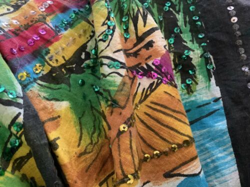 50s Mexican circle skirt Naitan Creaciones sequins hand painted Costume Folklori - Fresh Stock Dated December 2025