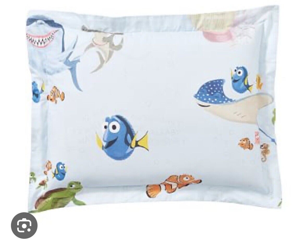 NEW Pottery Barn KIDS Disney and Pixar Finding Nemo STANDARD Sham Pillowcase - Fresh Stock Dated February 2026