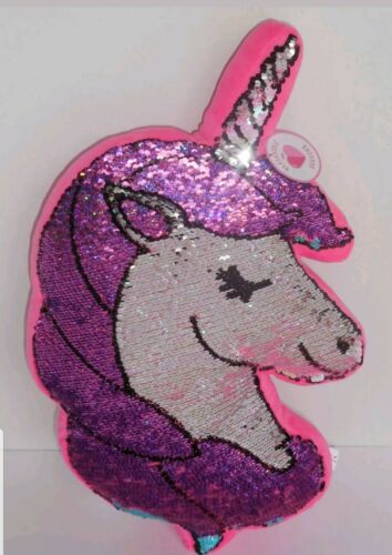 Justice Unicorn Reversible Flip Sequins Pillow - Fresh Stock Dated December 2025
