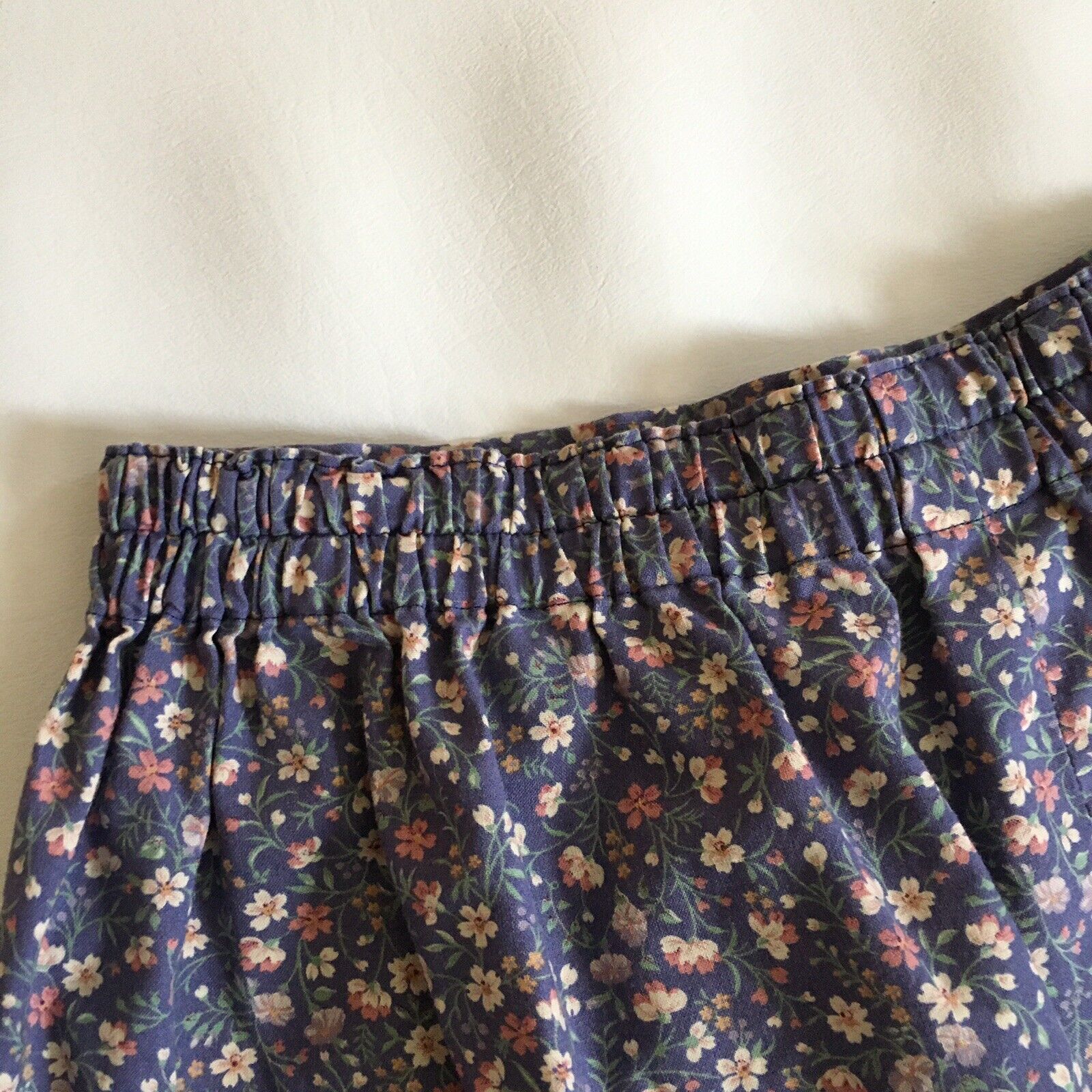 Vtg Homemade Skirt Midi Pocket Floral Cottagecore Peasant Waist 27” M - Fresh Stock Dated March 2026