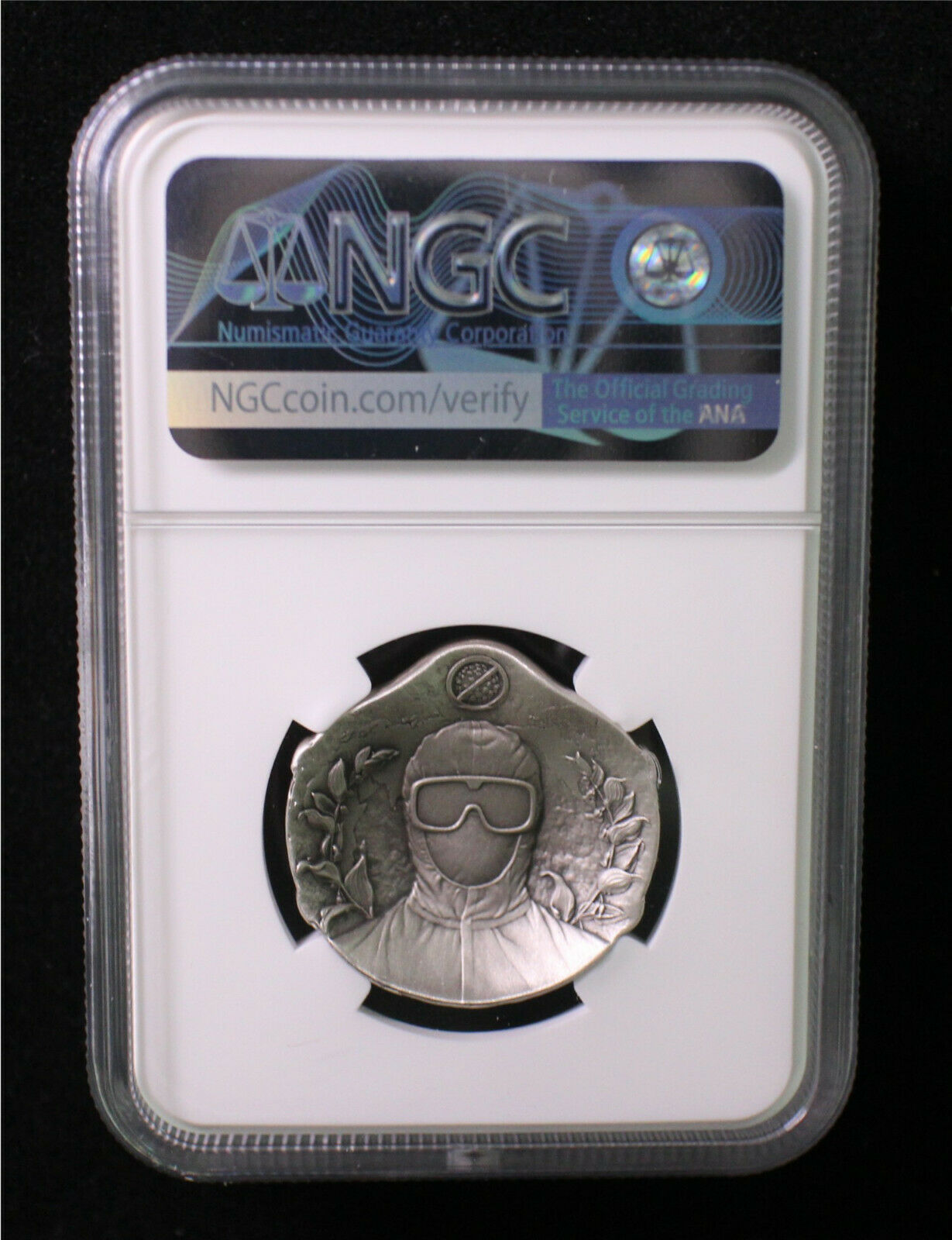 NGC MS70 2020 China Antiqued Silver 28g Medal - Fight Virus (Designer Signed) - Fresh Stock Dated February 2026