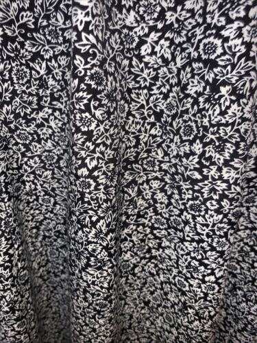 Vintage 1980s 40s Style Black & White Long Button Down Princess Seam Skirt Retro - Fresh Stock Dated February 2026