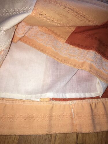 Vtg 70s Carefree Fashions M Long Prairie Boho Cottagecore Skirt Patchwork Peach - Fresh Stock Dated February 2026