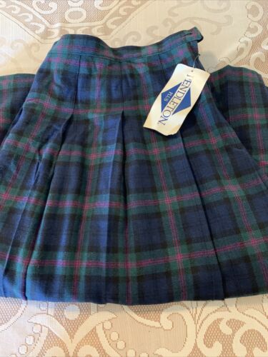Pendleton women’s plaid pleated 100% virgin wool￼skirt size 24W VTG? - Fresh Stock Dated February 2026
