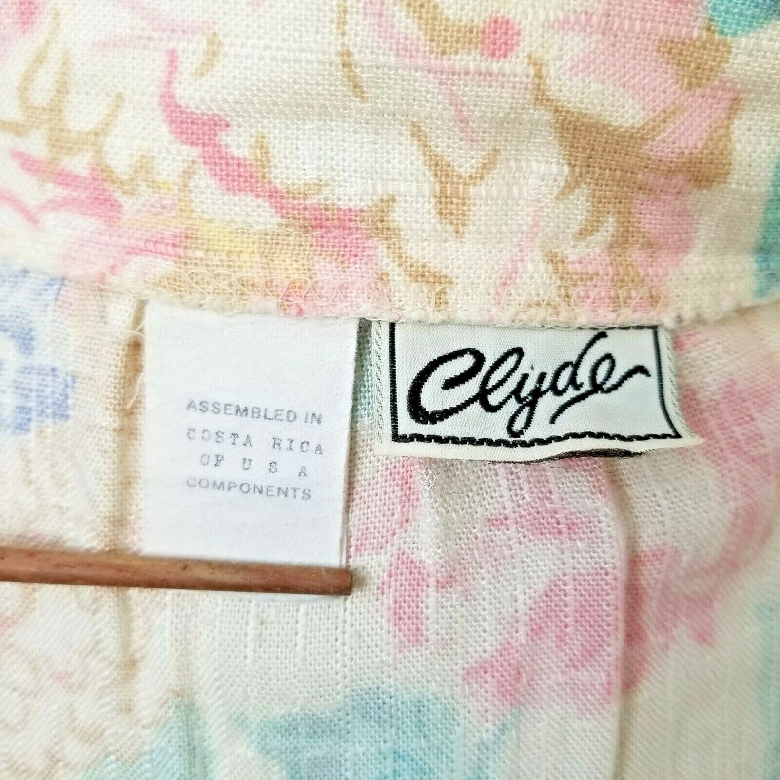 Vintage 80s 90s Flowy Skirt Easter High Waisted Floral Pastel Pockets Clyde S 3 - Fresh Stock Dated March 2026