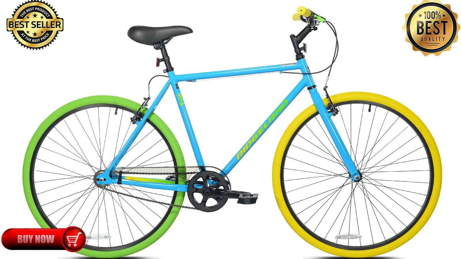 Kent 700C Men's Ridgeland Hybrid Bike, Blue/Green Fast Free Shipping New Arrival - Fresh Stock Dated February 2026