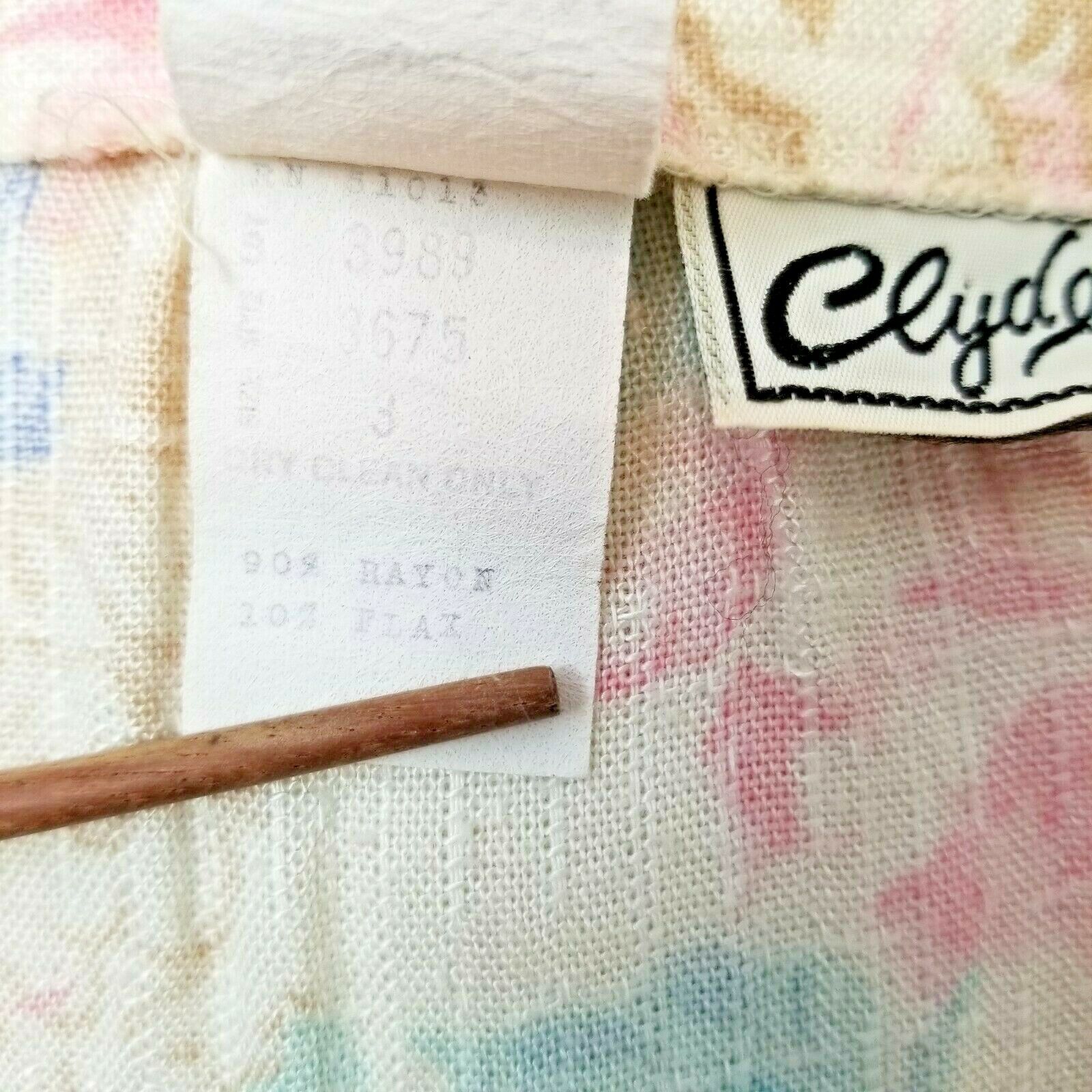 Vintage 80s 90s Flowy Skirt Easter High Waisted Floral Pastel Pockets Clyde S 3 - Fresh Stock Dated March 2026