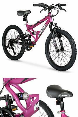 Bicycles 20 inch Girls Swift Bike Magenta Steel Full Suspension 7-Speed Twist - Fresh Stock Dated February 2026