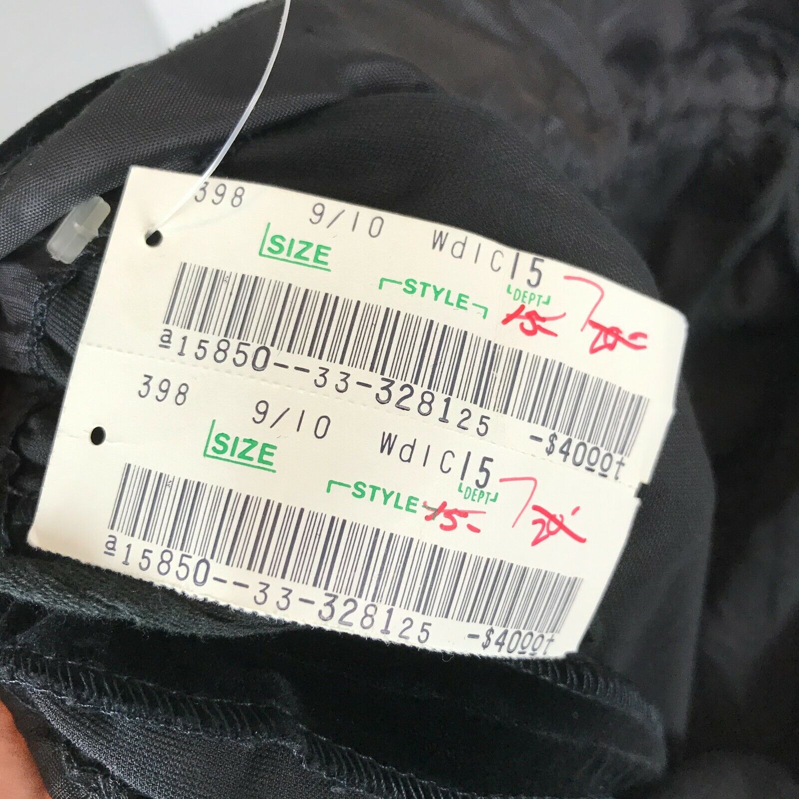 Vintage 80's NOS Maxi Skirt Velvet Long Zip Black Formal party 9/10 Slit QQ10 - Fresh Stock Dated March 2026