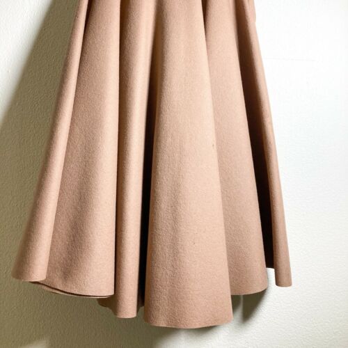 Vintage 50’s Brown Wool Felt Circle Swing Lindy Hop Skirt - Fresh Stock Dated December 2025