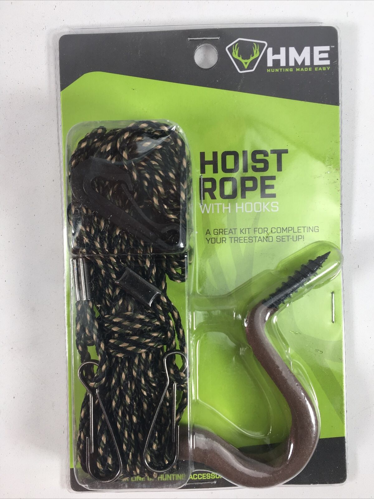 Hunting Made Easy HME-HRWH Hoist Rope with Hooks (25 ft) A - Fresh Stock Dated December 2025