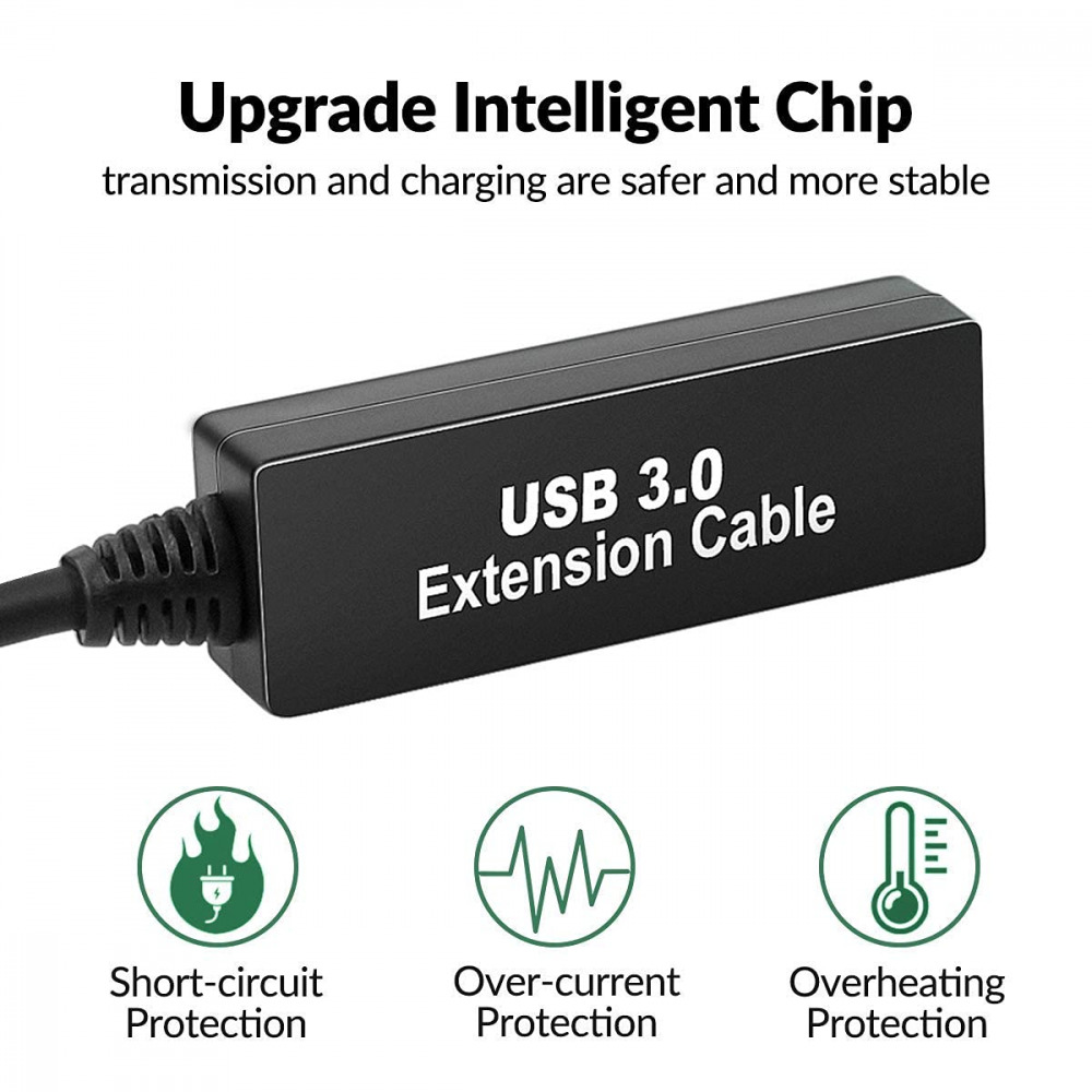 USB 3.0 Active Extension Cable 16.4 Foot(5 Meter) A-Male to A-Female with... - Fresh Stock Dated February 2026