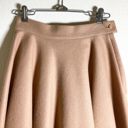 Vintage 50’s Brown Wool Felt Circle Swing Lindy Hop Skirt - Fresh Stock Dated December 2025