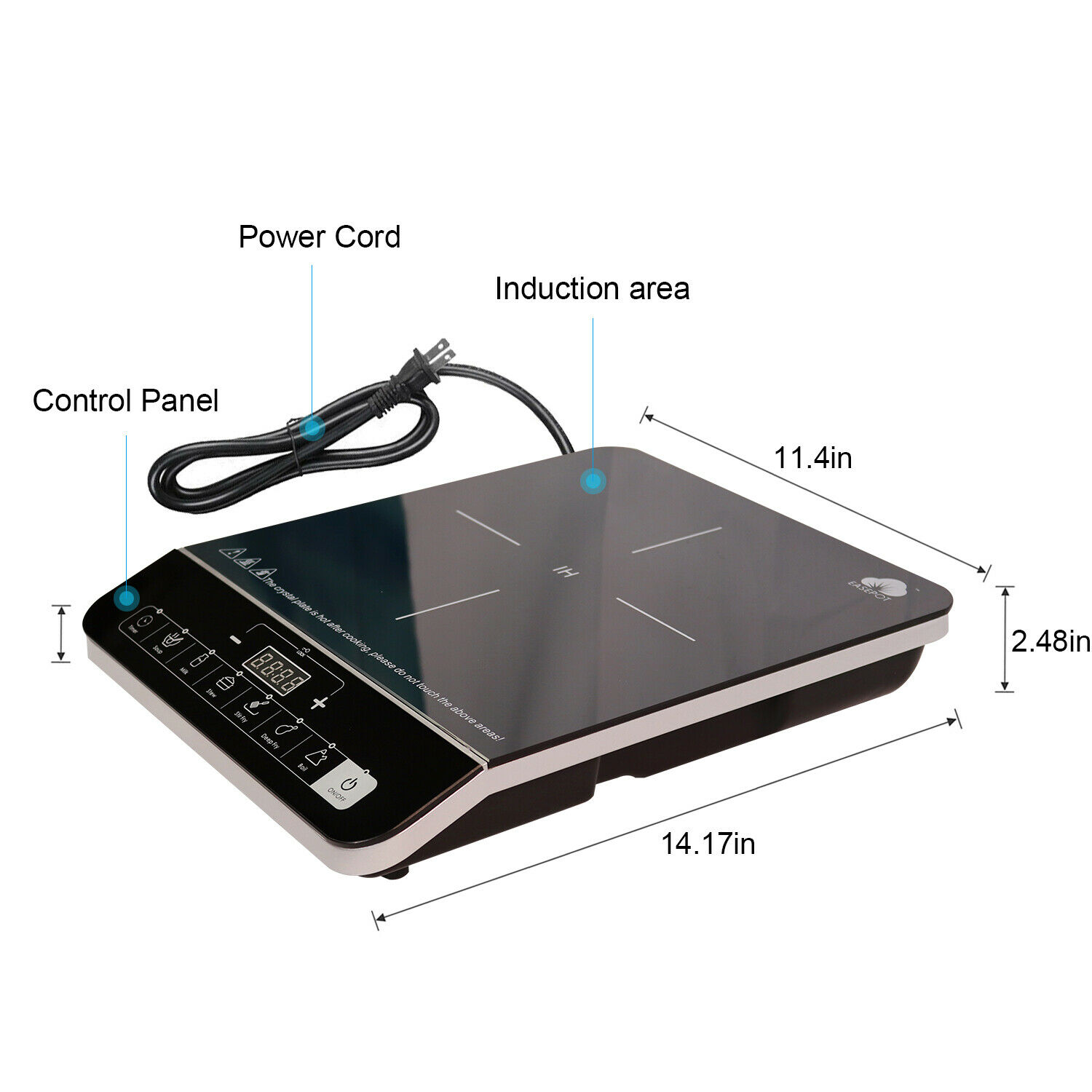 EASEPOT Portable Electric Induction Cooktop 1800W Cooker Countertop Hot Plates - Fresh Stock Dated December 2025
