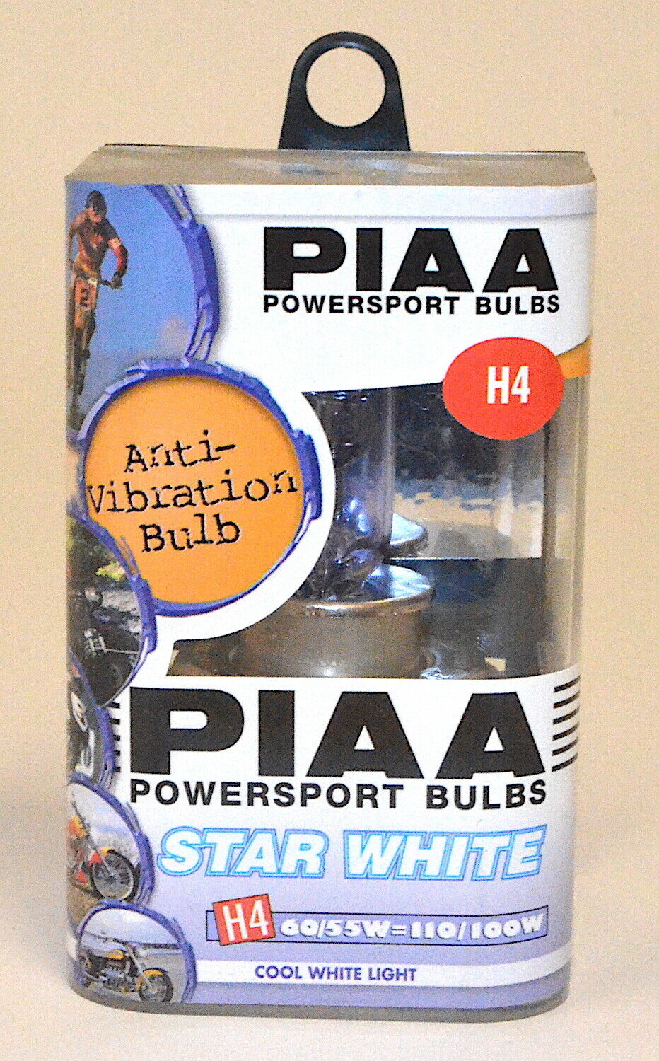 PIAA H4 Star White Antivibration Halogen Bulb *New* PN: 70426, Model: H-396SE - Fresh Stock Dated February 2026