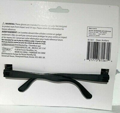 REINDEER ANTLER GLASSES Funny Bling Christmas Novelty Rudolph Gag Joke Holly Eye - Fresh Stock Dated February 2026