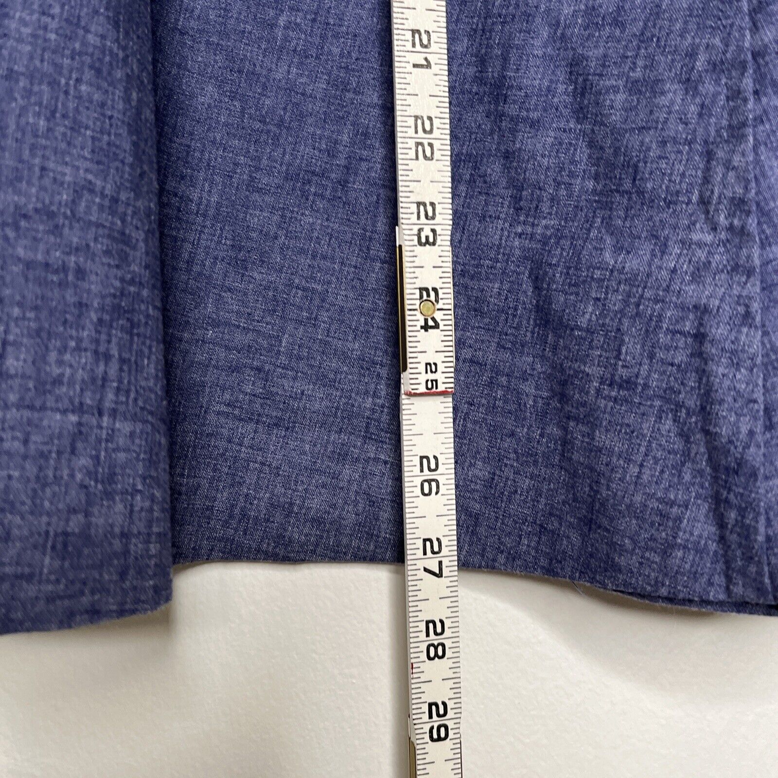 Vintage Medium Blue Chambray Skirt Union Made Below Knee A Line Zip Career Light - Fresh Stock Dated March 2026