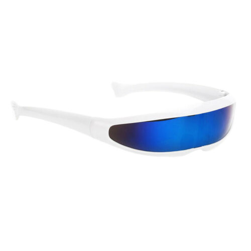 2x Funny Futuristic Blue Silver Alien Robot Glasses Space Party Sunglasses - Fresh Stock Dated December 2025