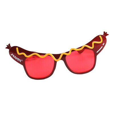 Funny Hot Dog Shape Glasses Costume Party Sunglasses - Fresh Stock Dated February 2026