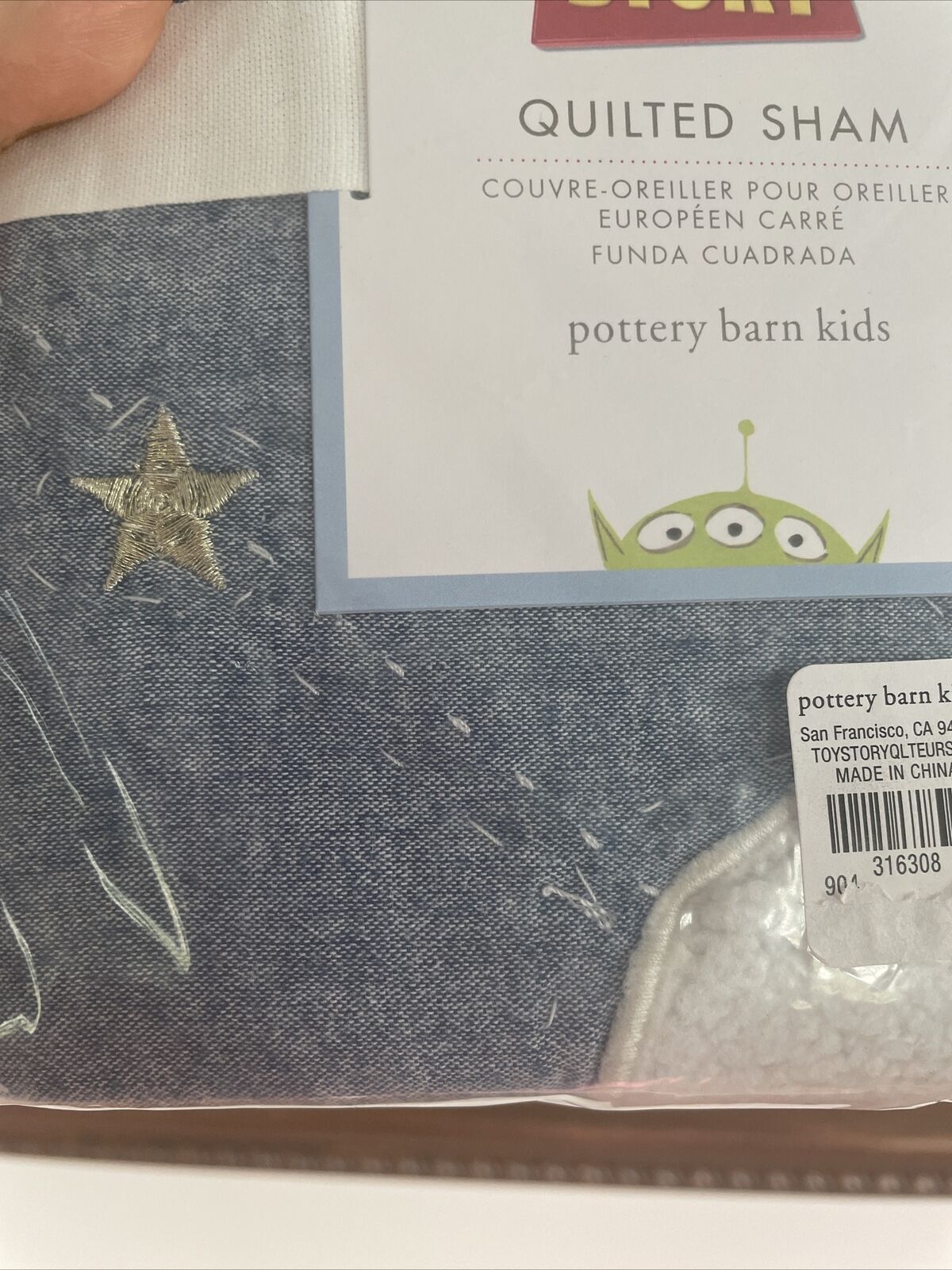 Pottery barn Buzz Cloud sky PILLOW Sham Cover Euro toy story holiday gift star - Fresh Stock Dated February 2026