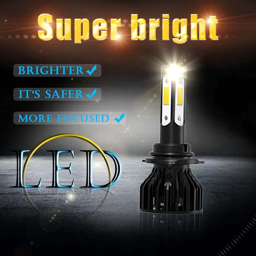 For Acura MDX 2001 2002 2003 - 6000K combo 9005 LED Headlight High Beam bulbs - Fresh Stock Dated February 2026