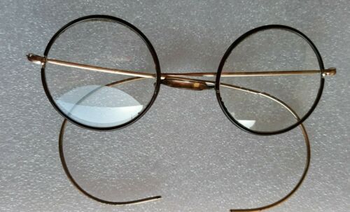 Antique G.F.  SHUR ON Wire Frame Round EYE Glasses GF SHUR ON - Fresh Stock Dated February 2026