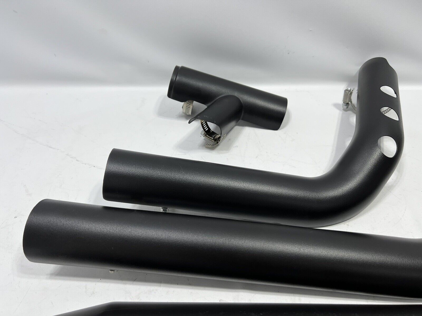 18-21 Harley Davidson Street Bob Softail Black Exhaust Heat Shields Shield Set - Fresh Stock Dated February 2026