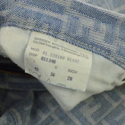 FENDI Vintage Zucca Pattern Denim Skirt Blue Italy Authentic AK31576c - Fresh Stock Dated February 2026