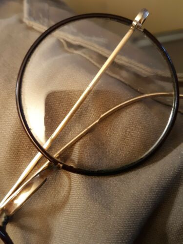 Antique G.F.  SHUR ON Wire Frame Round EYE Glasses GF SHUR ON - Fresh Stock Dated February 2026