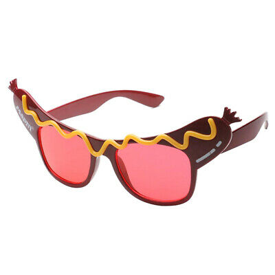 Funny Hot Dog Shape Glasses Costume Party Sunglasses - Fresh Stock Dated February 2026