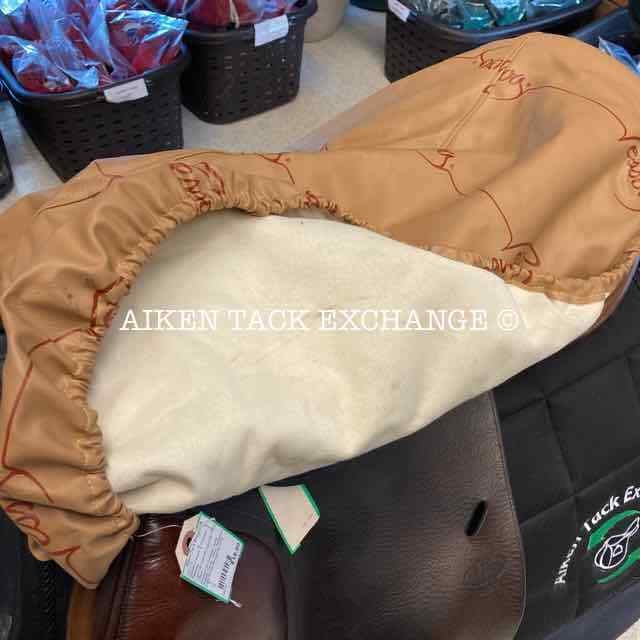 Pessoa Saddle Cover, Water Resistant, Light Brown/Burgundy Print - Fresh Stock Dated February 2026