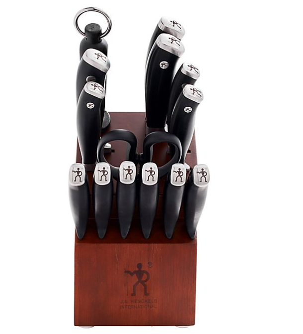 15-Piece Kitchen Forged Cutlery Stainless Steel Knife Wood Block Set, Henckels - Fresh Stock Dated December 2025