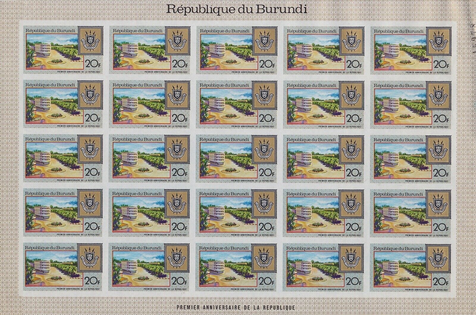 Burundi 1967 President Micombero Stamp set - MNH Imperforate Full Sheets...A5604 - Fresh Stock Dated December 2025