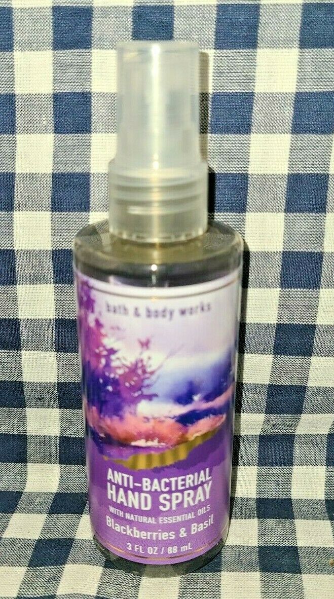 2-Pack Blackberries & Basil Anti-Bacterial Spray Sanitizer Bath & Body Works - Fresh Stock Dated February 2026