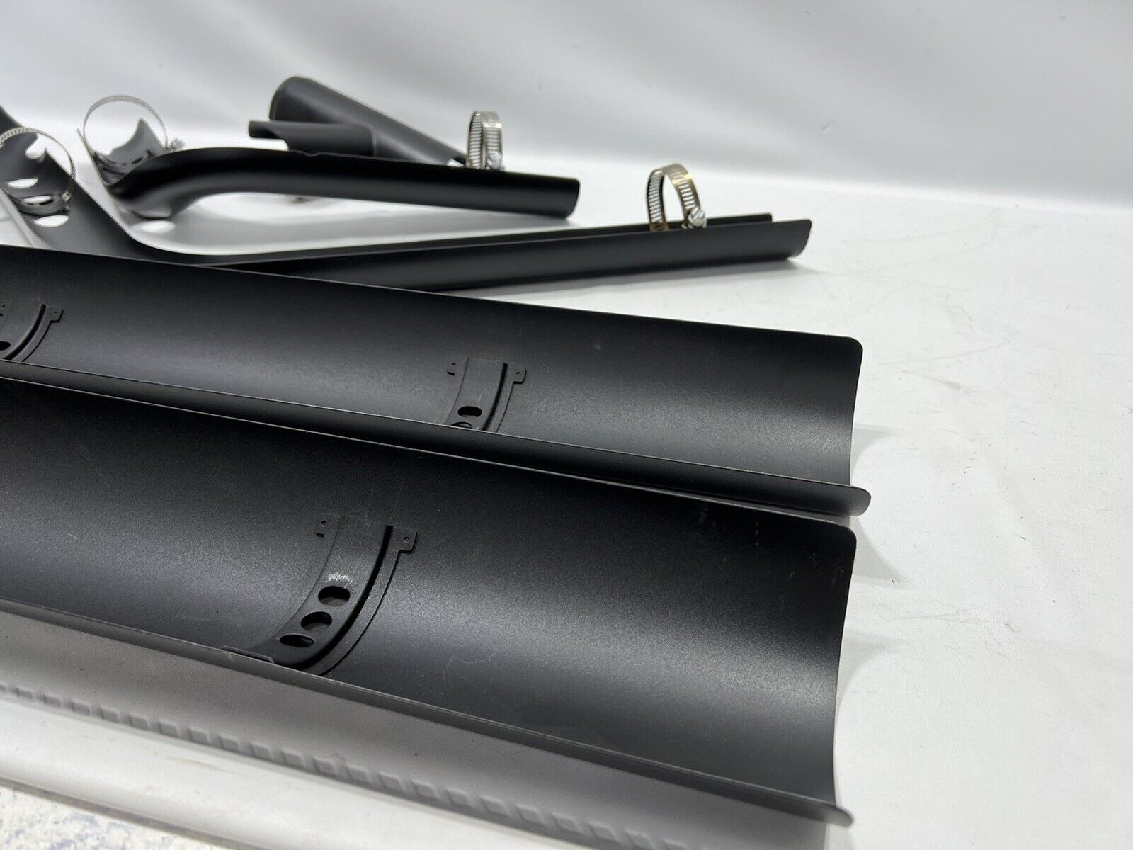 18-21 Harley Davidson Street Bob Softail Black Exhaust Heat Shields Shield Set - Fresh Stock Dated February 2026